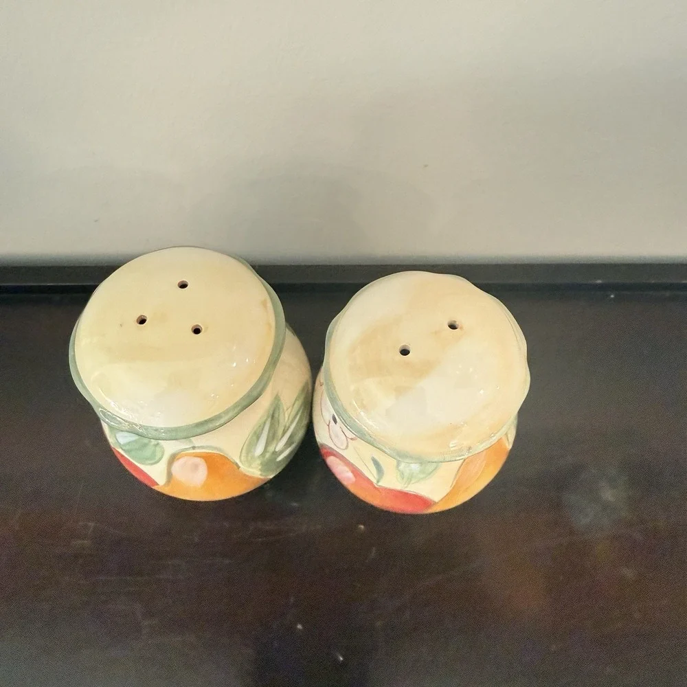 Vintage Gibson Fruit Salt Pepper Shakers Set Cottagecore Country Kitchy